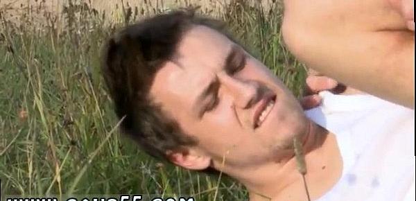  New gay sex movie ass Muscular Studs Fuck in The Grassy Field!
